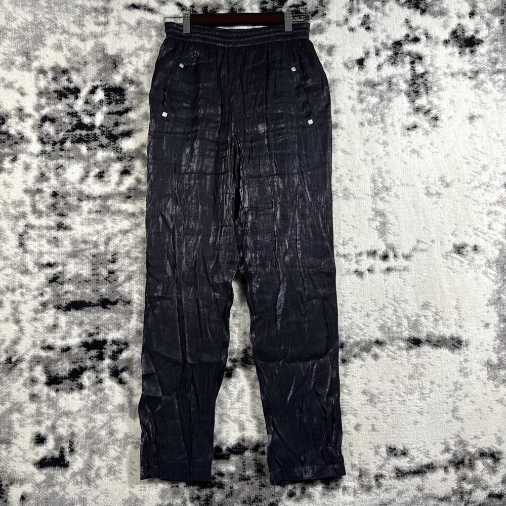 Jamie Sadock Pants Womens Size‎ 8 Black Sheen Pockets Pull On Casual